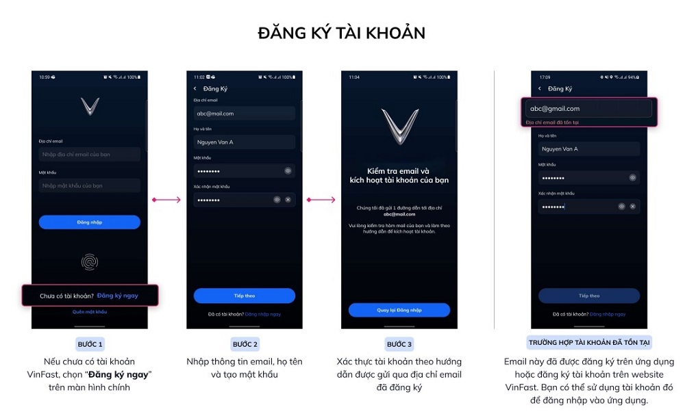 Hướng dẫn sử dụng Ứng dụng VinFast cho ô tô điện | 3 bước đăng ký tài khoản trên Ứng dụng VinFast dễ dàng, nhanh chóng