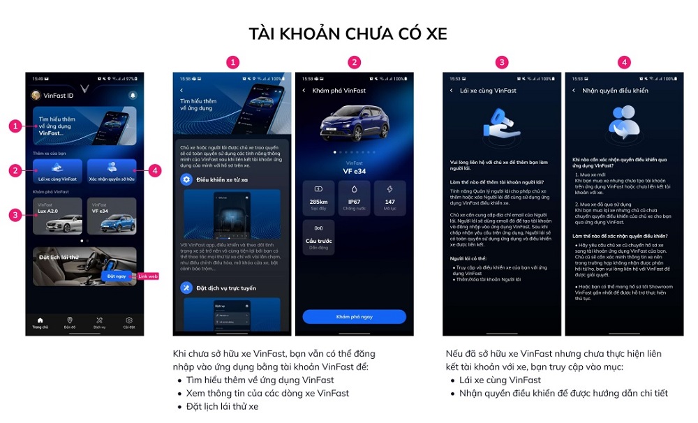 Hướng dẫn sử dụng Ứng dụng VinFast cho ô tô điện | Khách hàng chưa sở hữu VinFast vẫn có thể sở hữu, sử dụng tài khoản trên Ứng dụng VinFast
