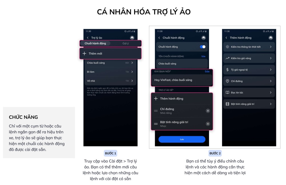 Hướng dẫn sử dụng Ứng dụng VinFast cho ô tô điện | Các bước cài đặt cá nhân hóa trợ lý ảo để thuận tiện khi sử dụng