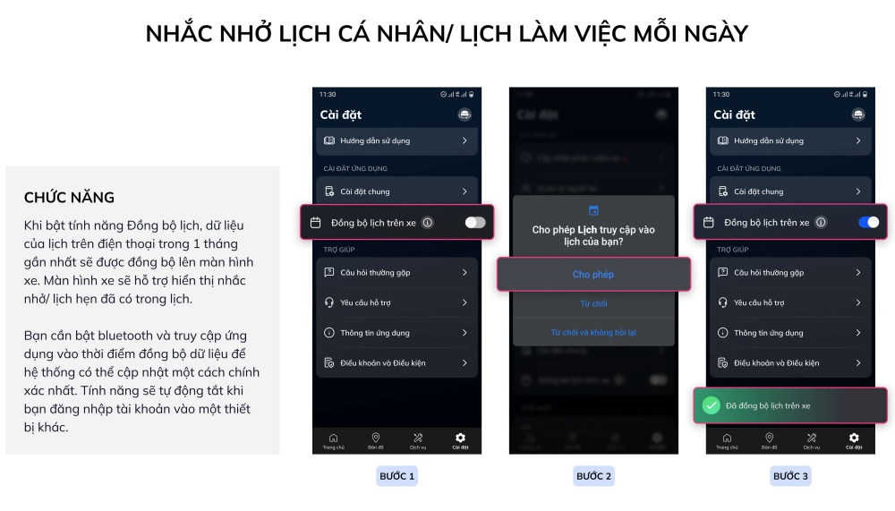 Hướng dẫn sử dụng Ứng dụng VinFast cho ô tô điện | Các bước cài đặt nhắc nhở lịch cá nhân/lịch làm việc hàng ngày